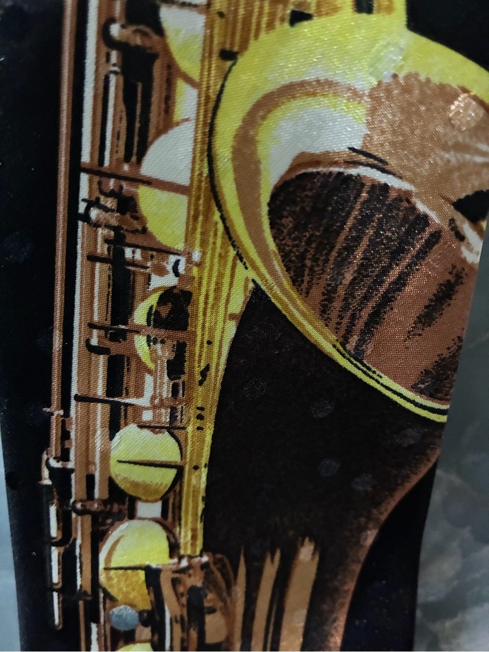 Yellow & Black Saxophone Wall Art Print - Home Art